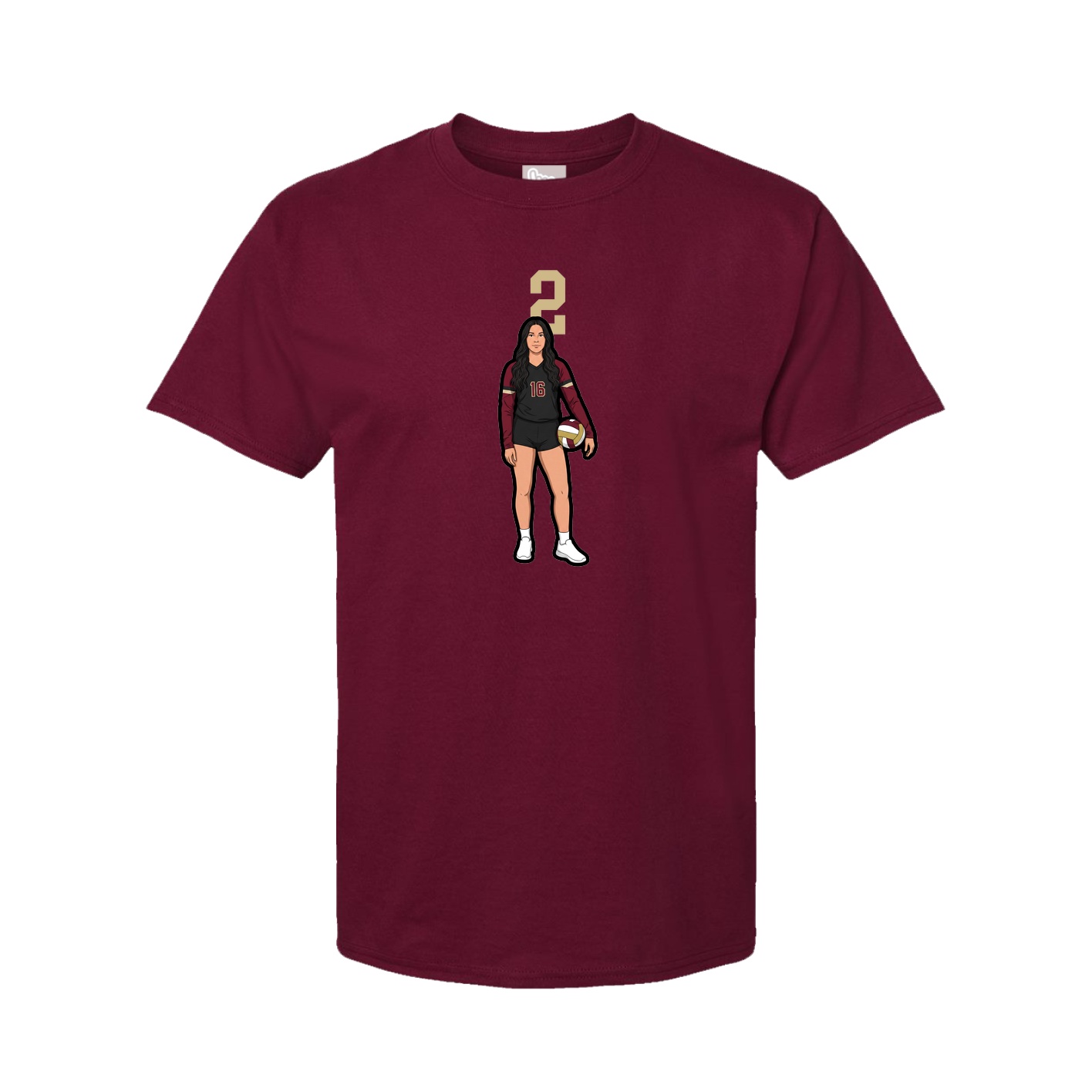 Tee — Number Top in Cardinal