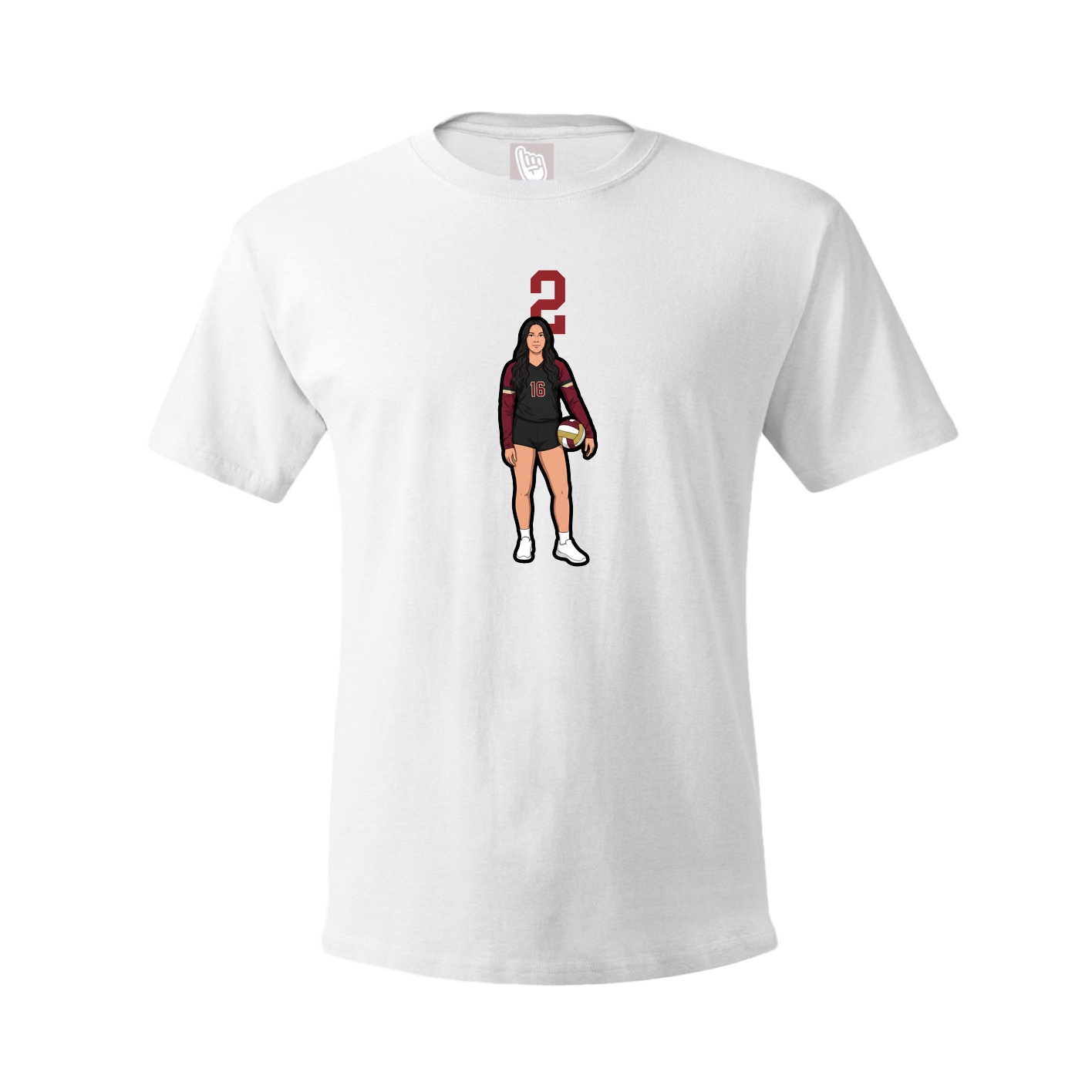 Tee — Number Top in White
