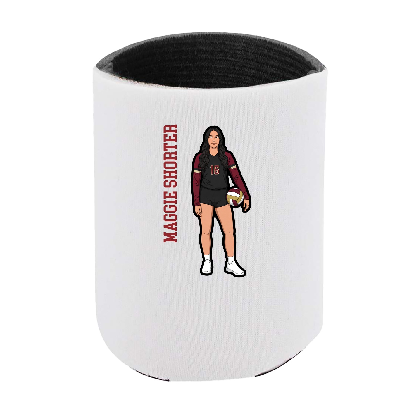Can Holder — Name Vertical in White