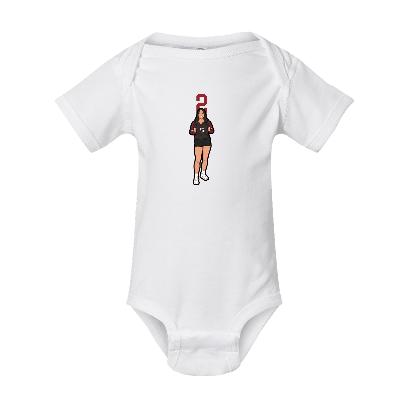 Baby Onesie — Number Top in White