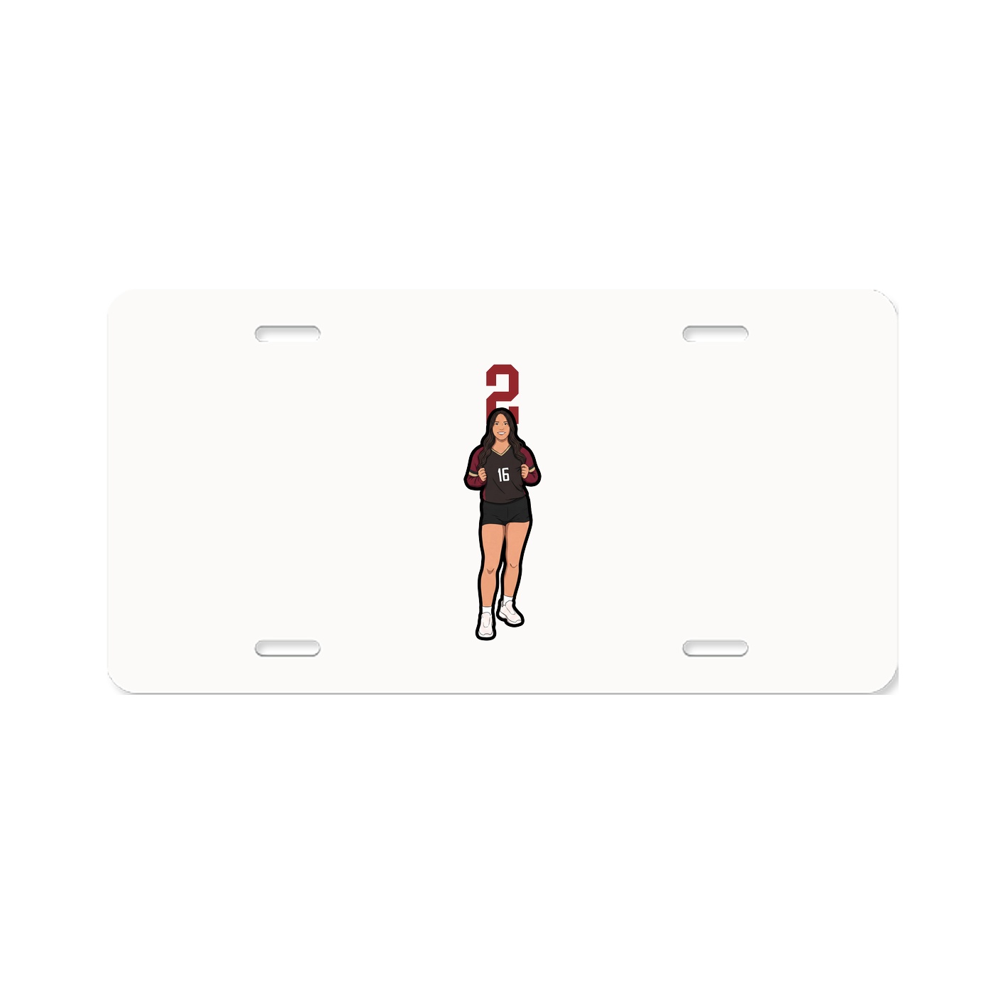 License Plate — Number Top in Classic