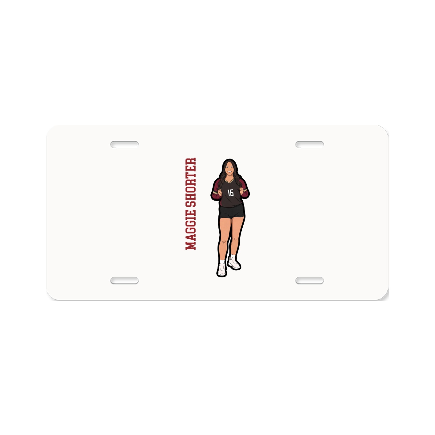 License Plate — Name Vertical in Classic