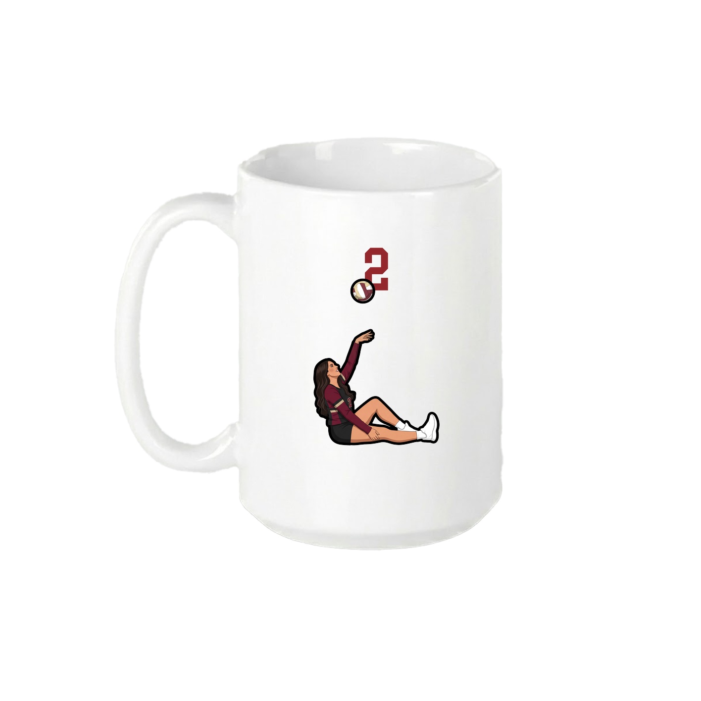 15oz Coffee Mug — Number Top in White