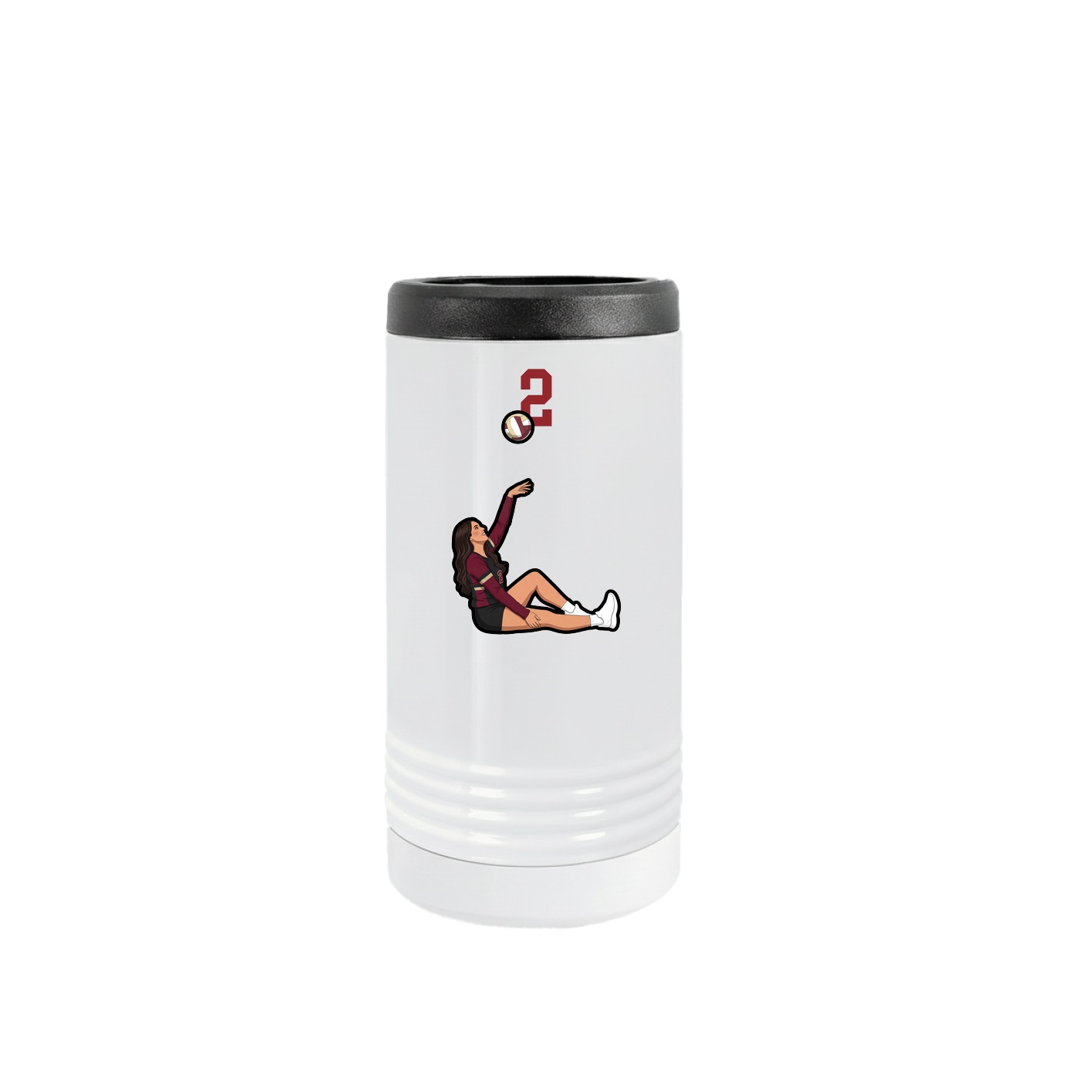 Slim Beverage Holder — Number Top in White