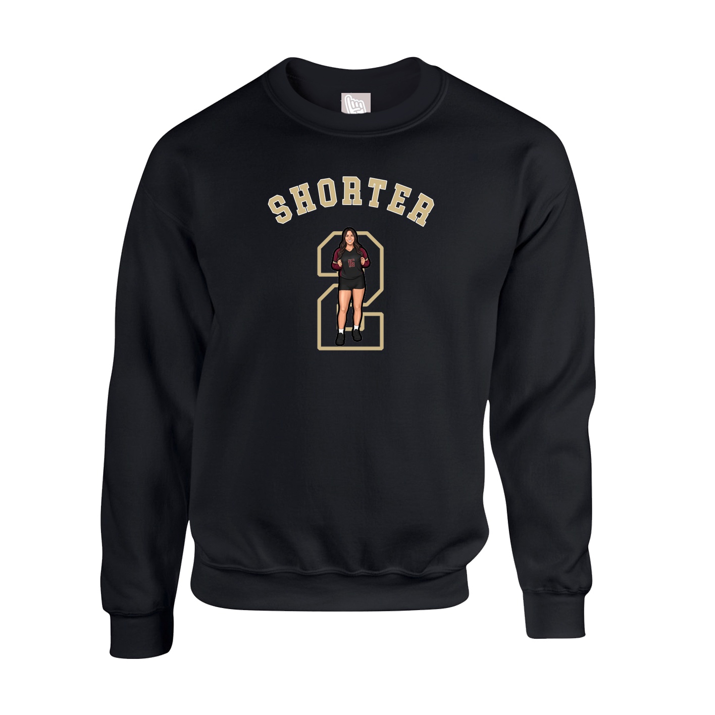 Fleece Crew — Shirsey Arch in Black