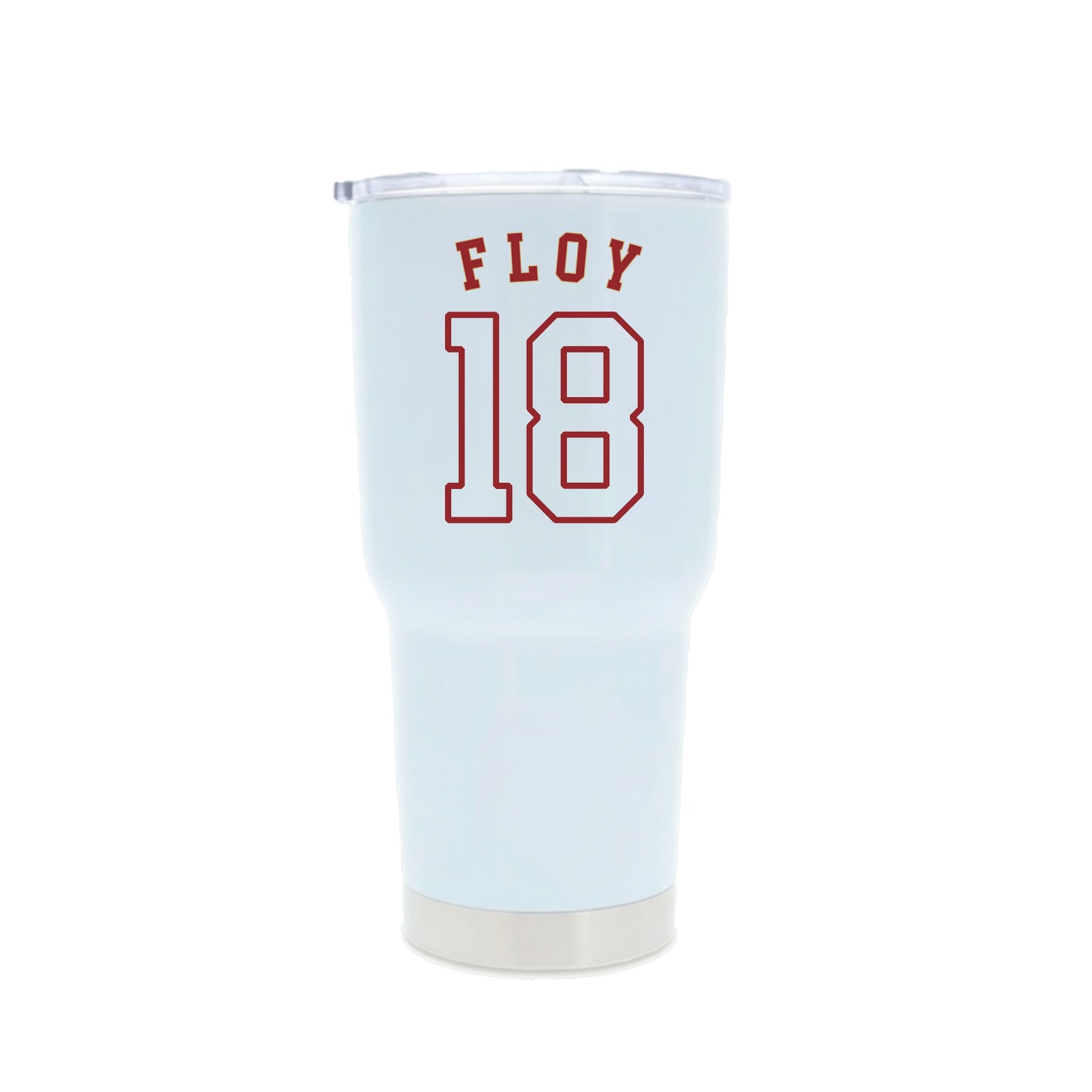30oz Stainless Steel Tumbler — Shirsey Arch in White