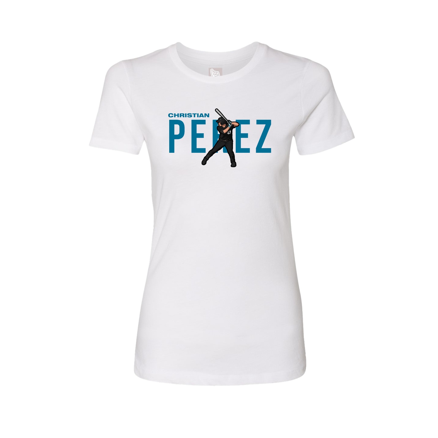 Fitted Women's Tee — Player Name in White