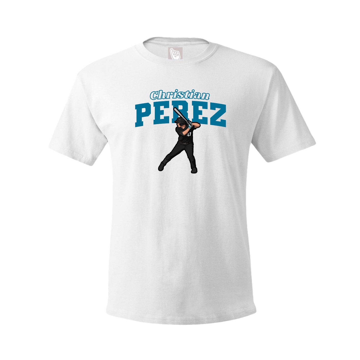 Youth Tee — Name Arch in White
