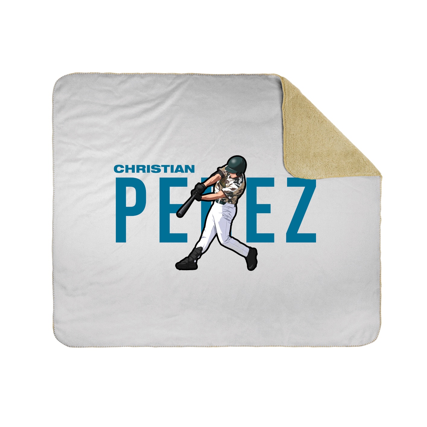 Throw Blanket — Player Name in White