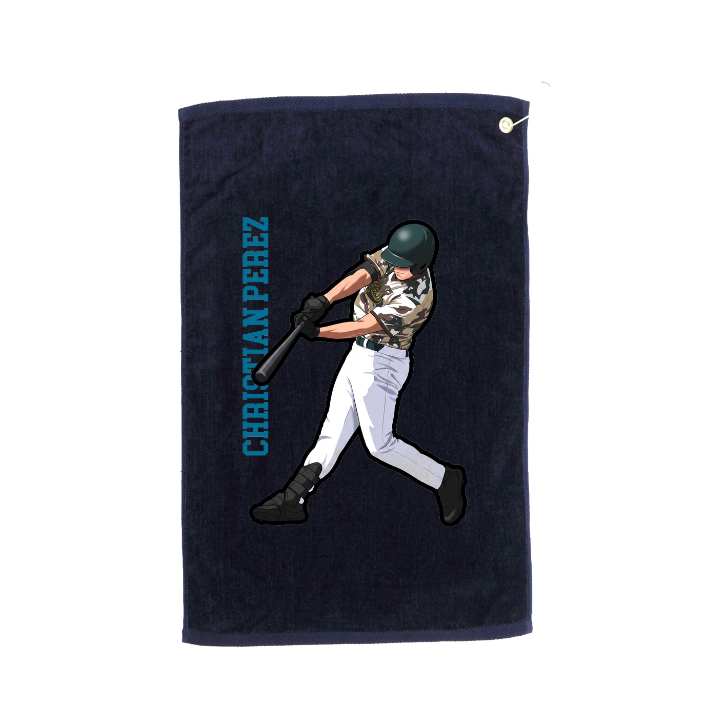 Golf Towel — Name Vertical in Navy