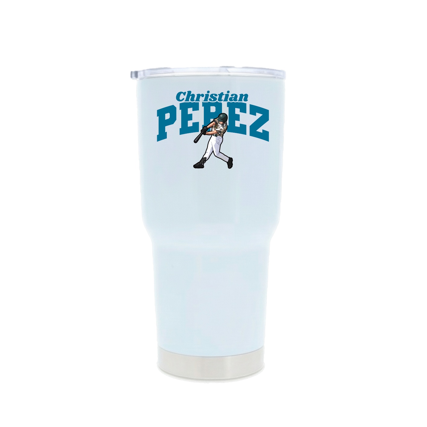 30oz Stainless Steel Tumbler — Signature Arch in White