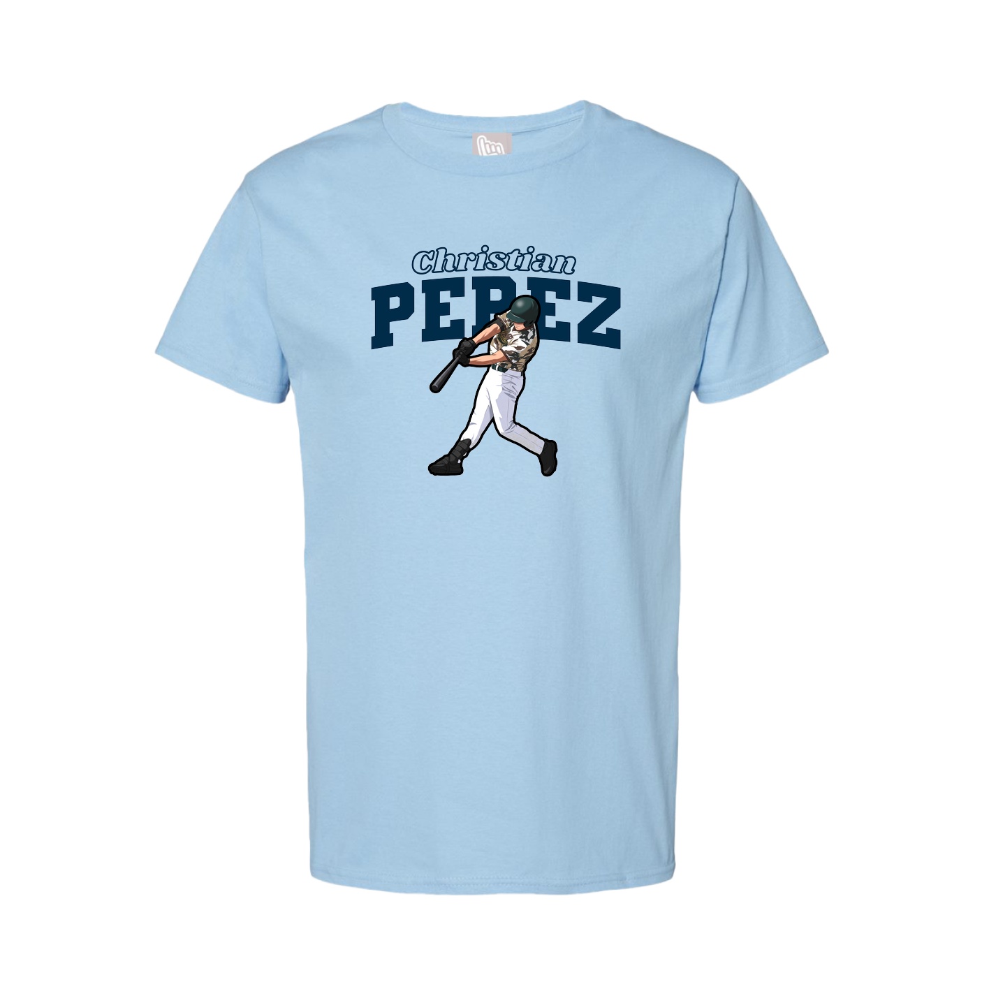 Youth Tee — Name Arch in Light Blue