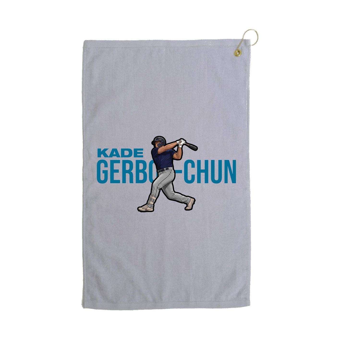 Golf Towel — Player Name in Grey