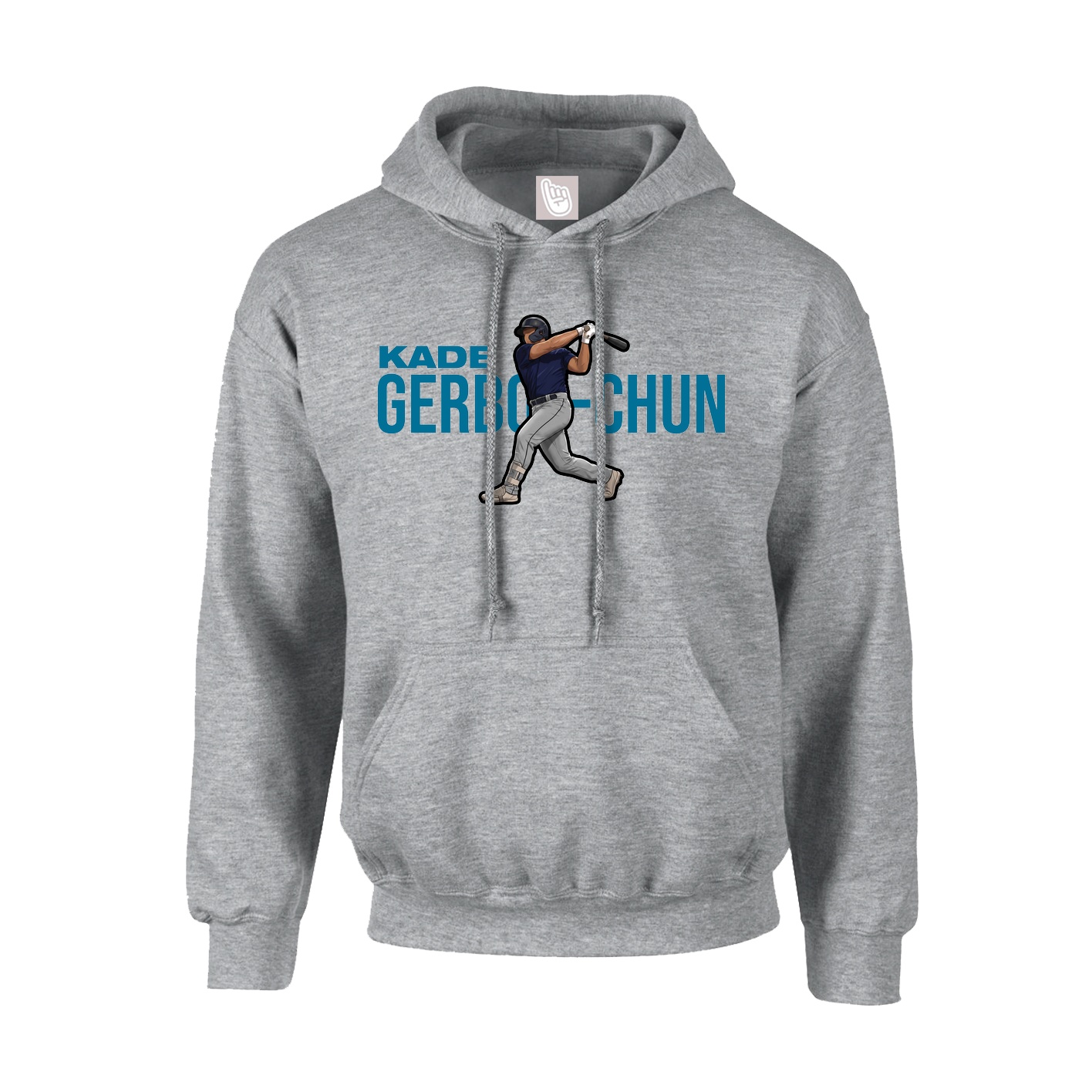 Hoodie — Player Name in Grey