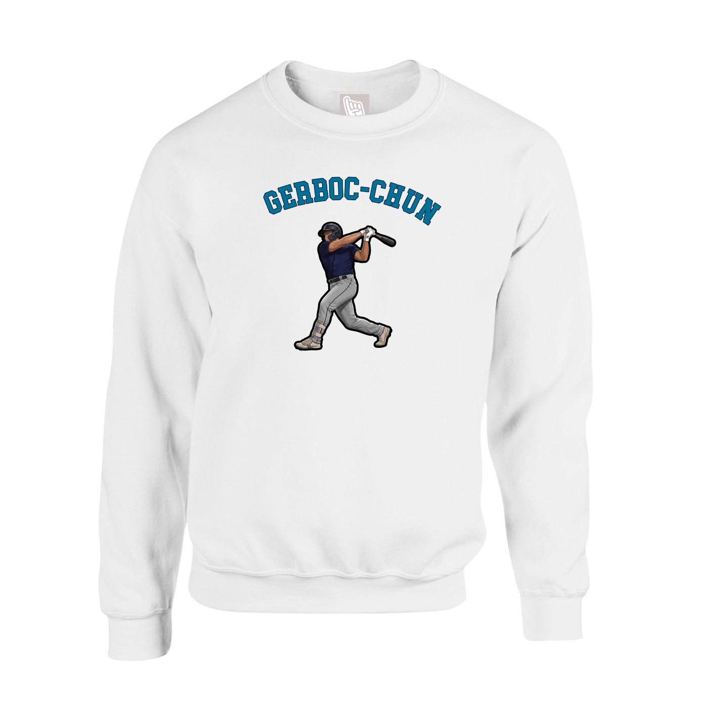 Fleece Crew — Shirsey Arch in White