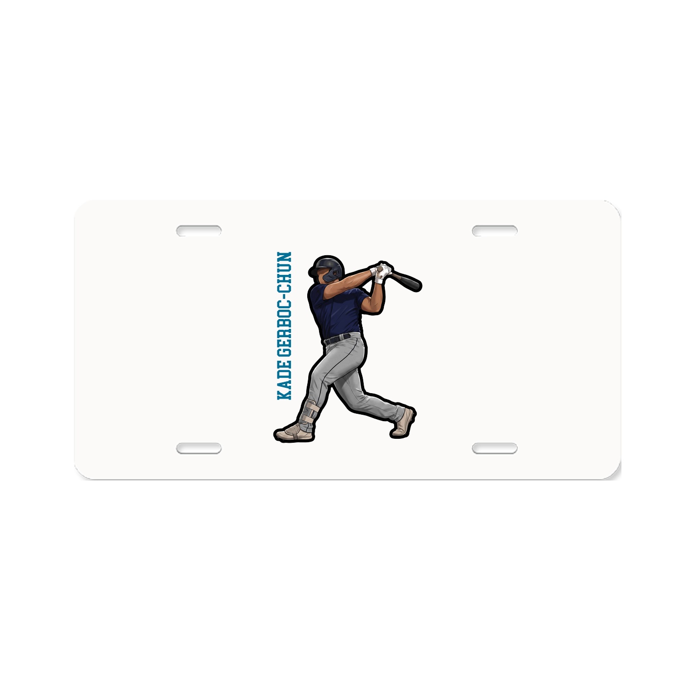 License Plate — Name Vertical in Classic