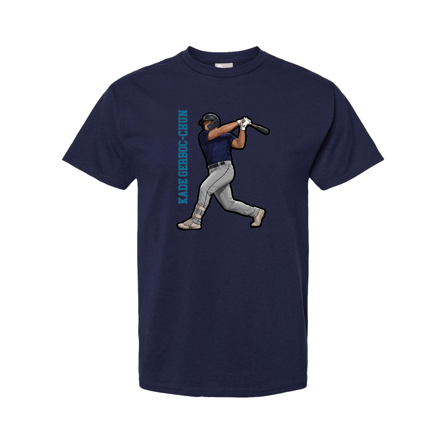 Tee — Name Vertical in Navy