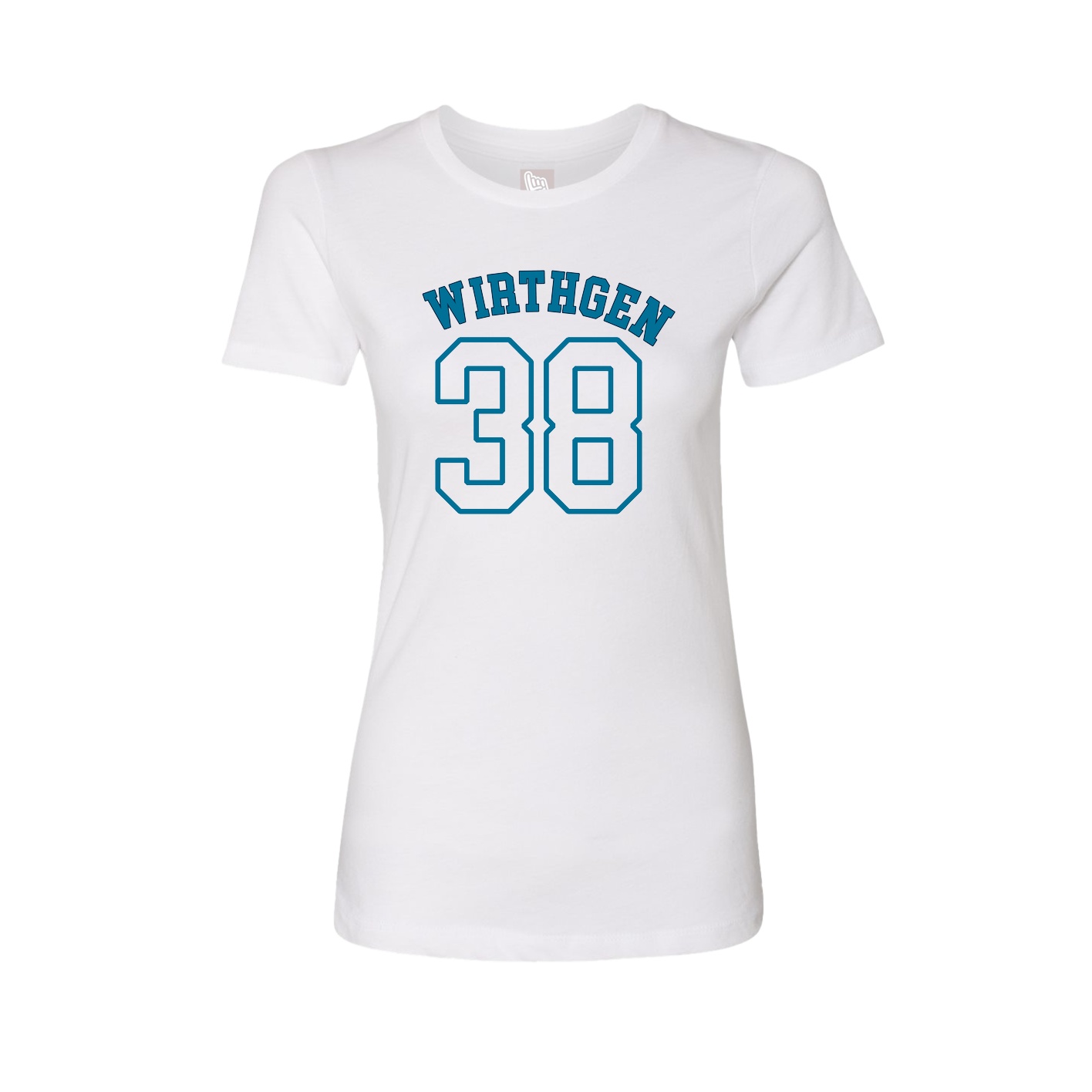 Fitted Women's Tee — Shirsey Arch in White