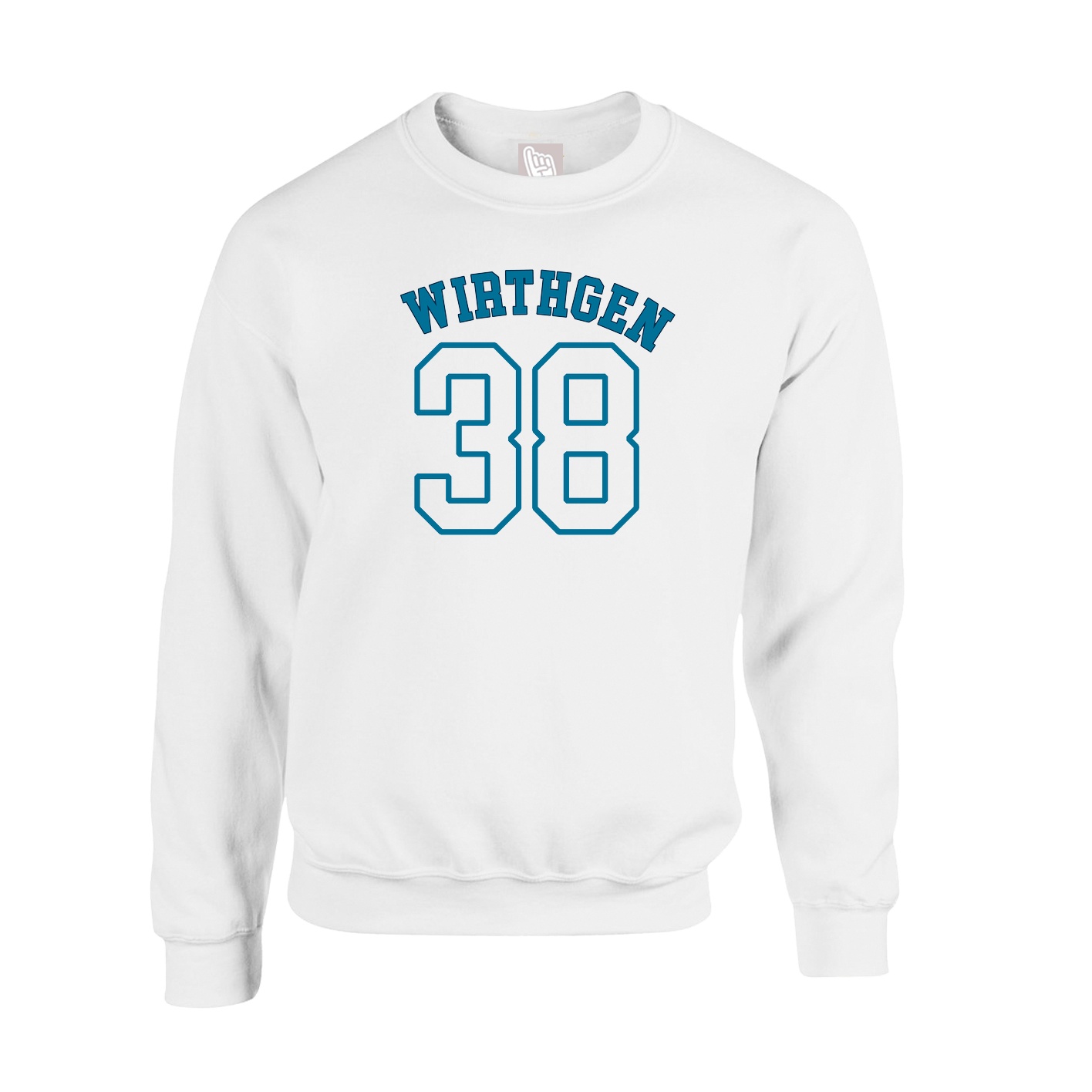 Fleece Crew — Shirsey Arch in White