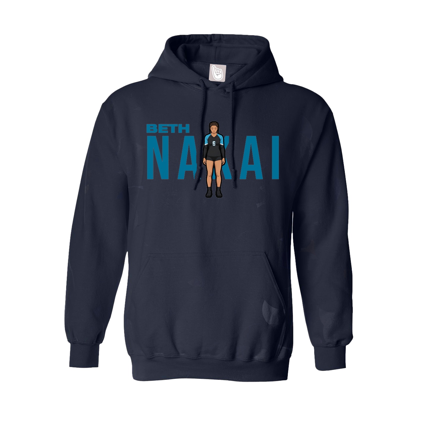 Hoodie — Player Name in Navy