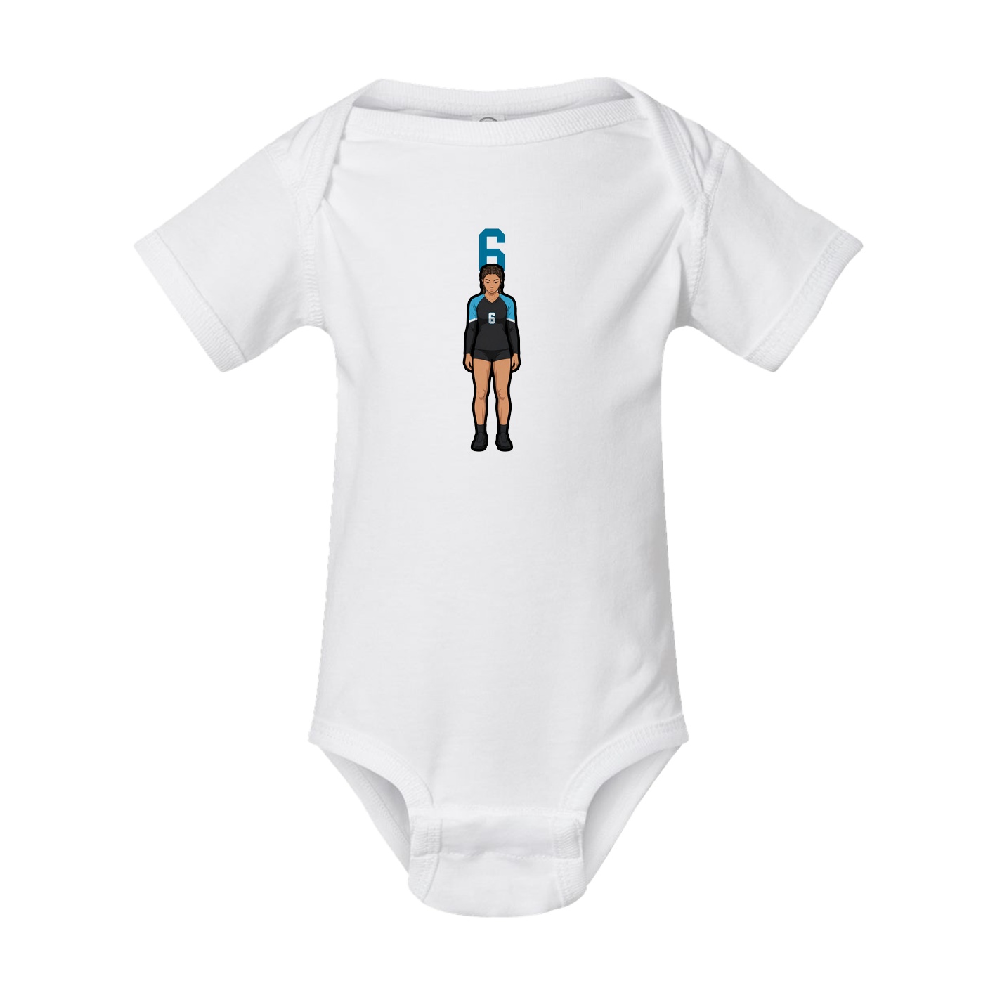 Baby Onesie — Number Top in White