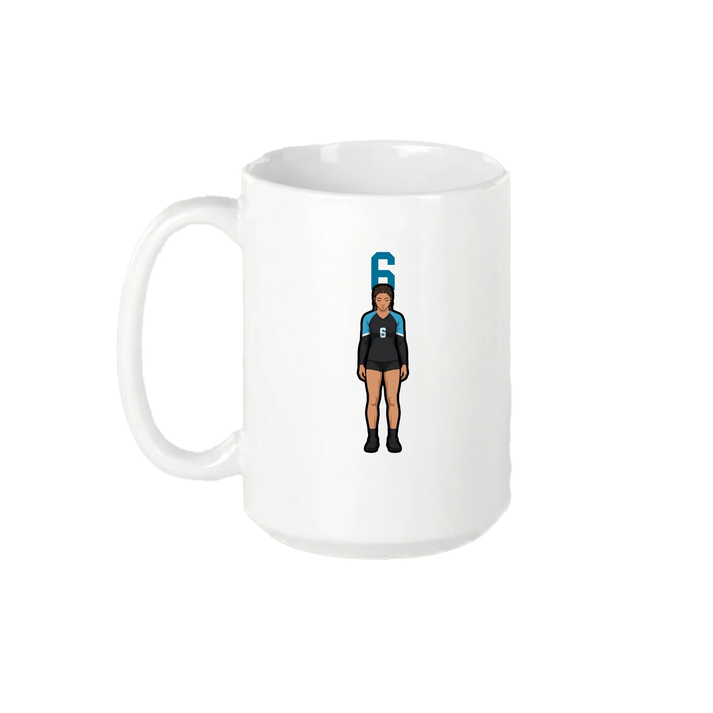15oz Coffee Mug — Number Top in White