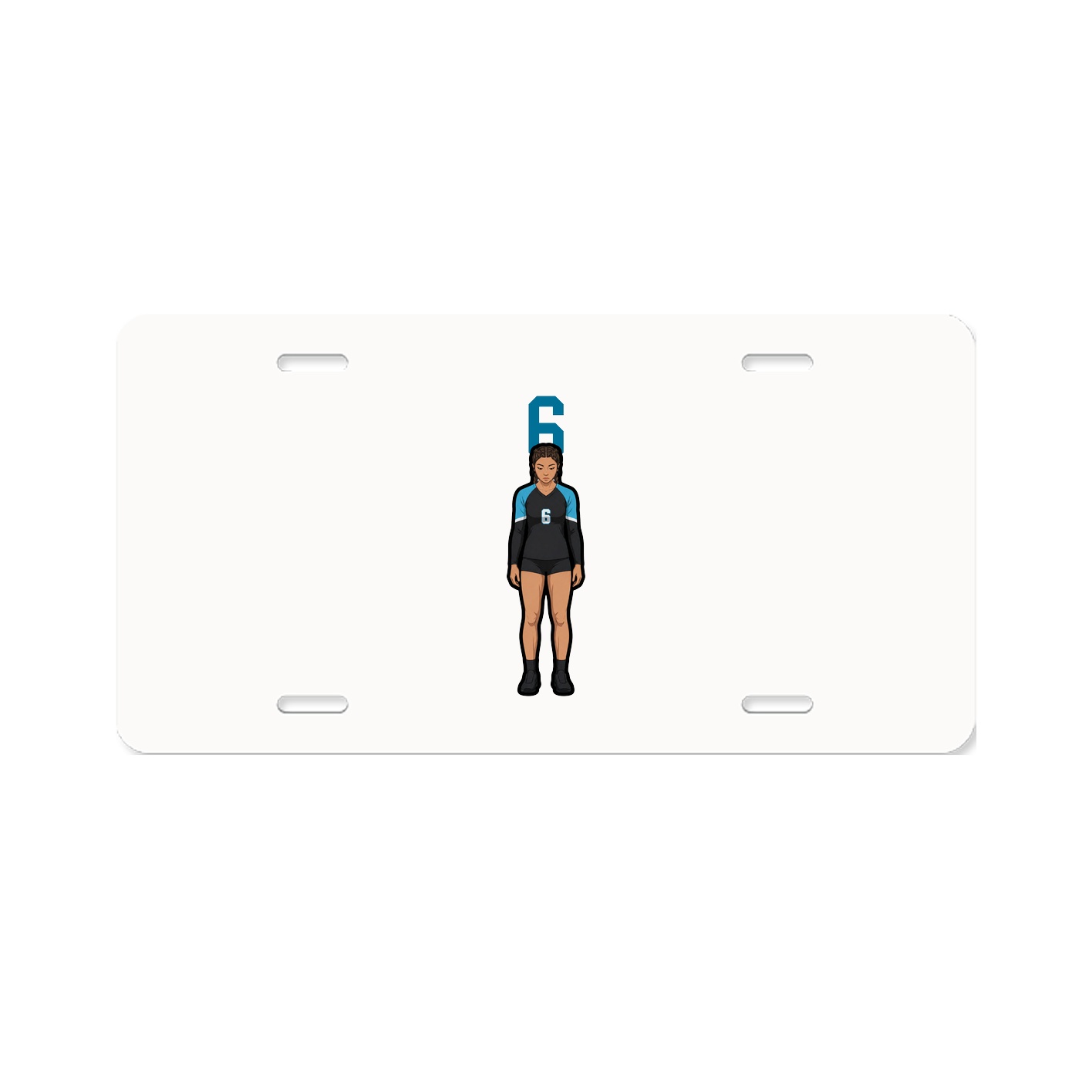 License Plate — Number Top in Classic