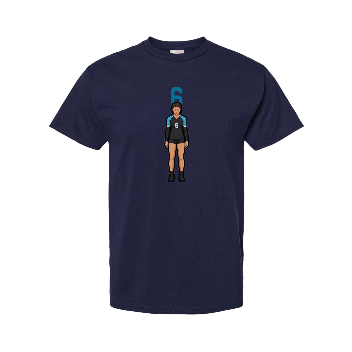 Youth Tee — Number Top in Navy