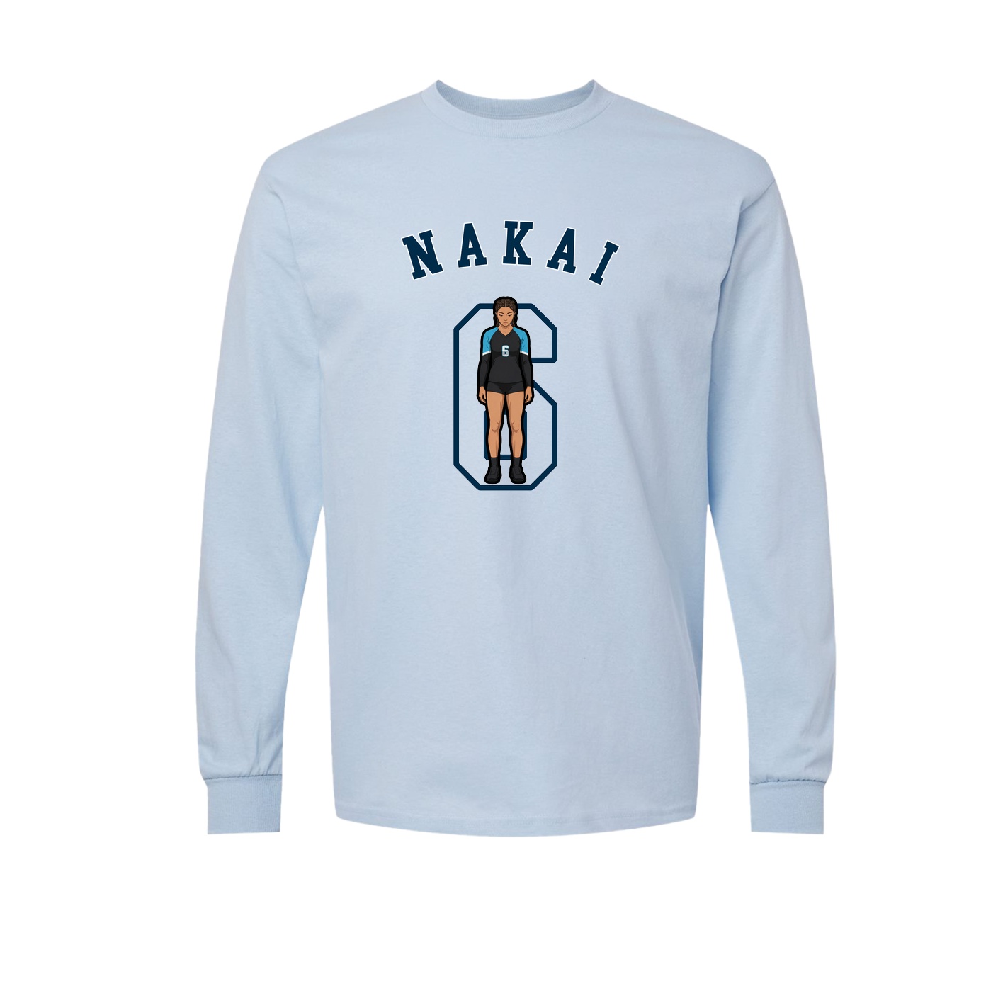 Long Sleeve Tee — Shirsey Arch in Light Blue
