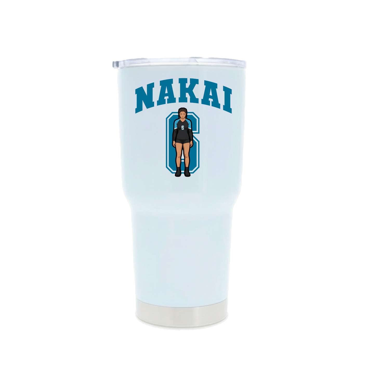 30oz Stainless Steel Tumbler — Number in White