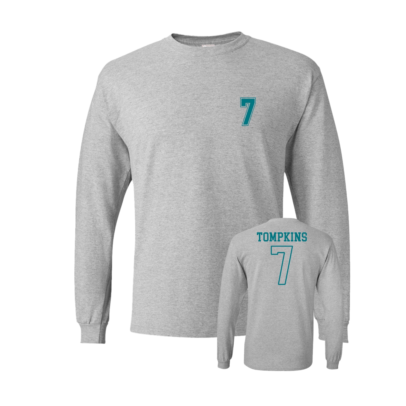 Long Sleeve Tee — Chest Back in Grey