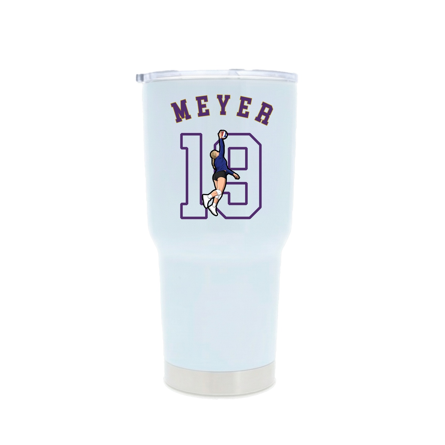 30oz Stainless Steel Tumbler — Shirsey Arch in White