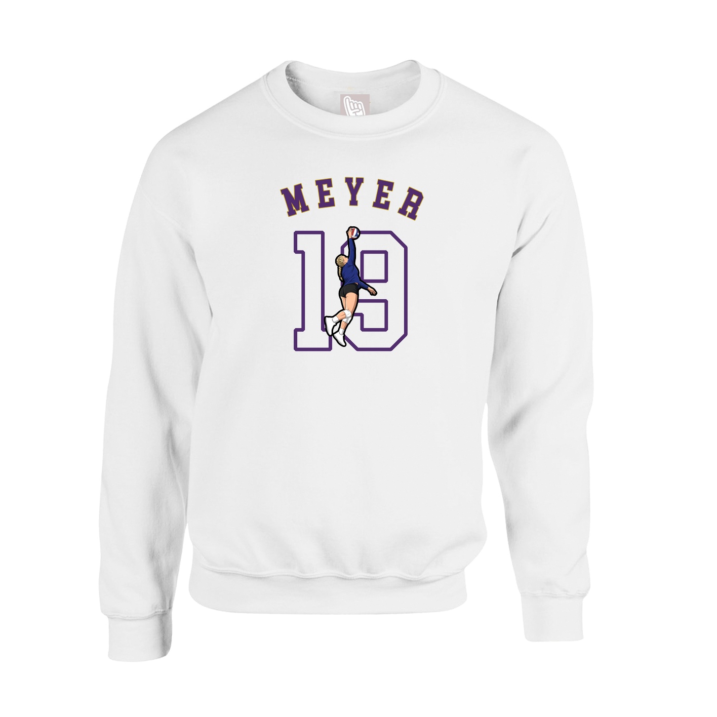 Fleece Crew — Shirsey Arch in White
