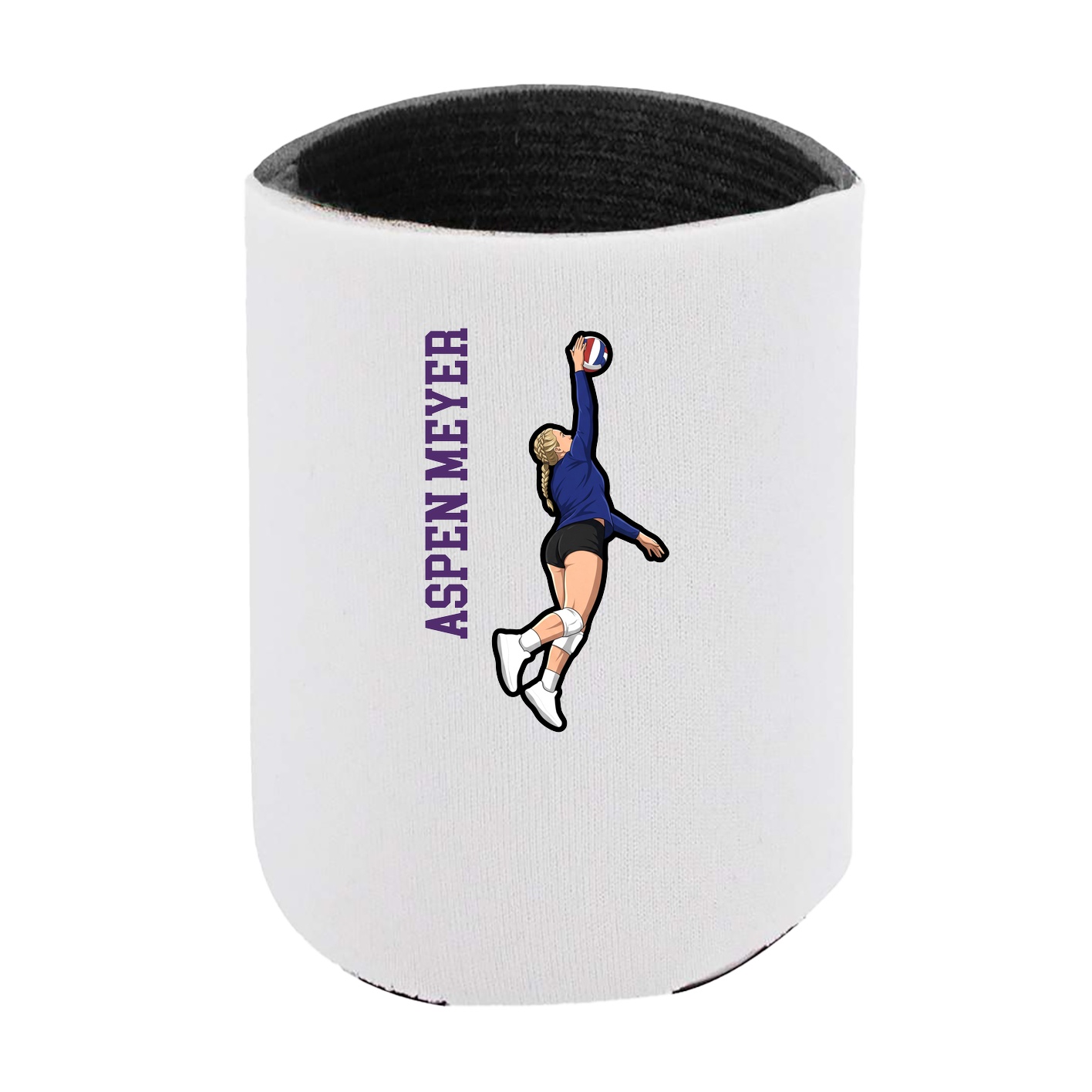 Can Holder — Name Vertical in White