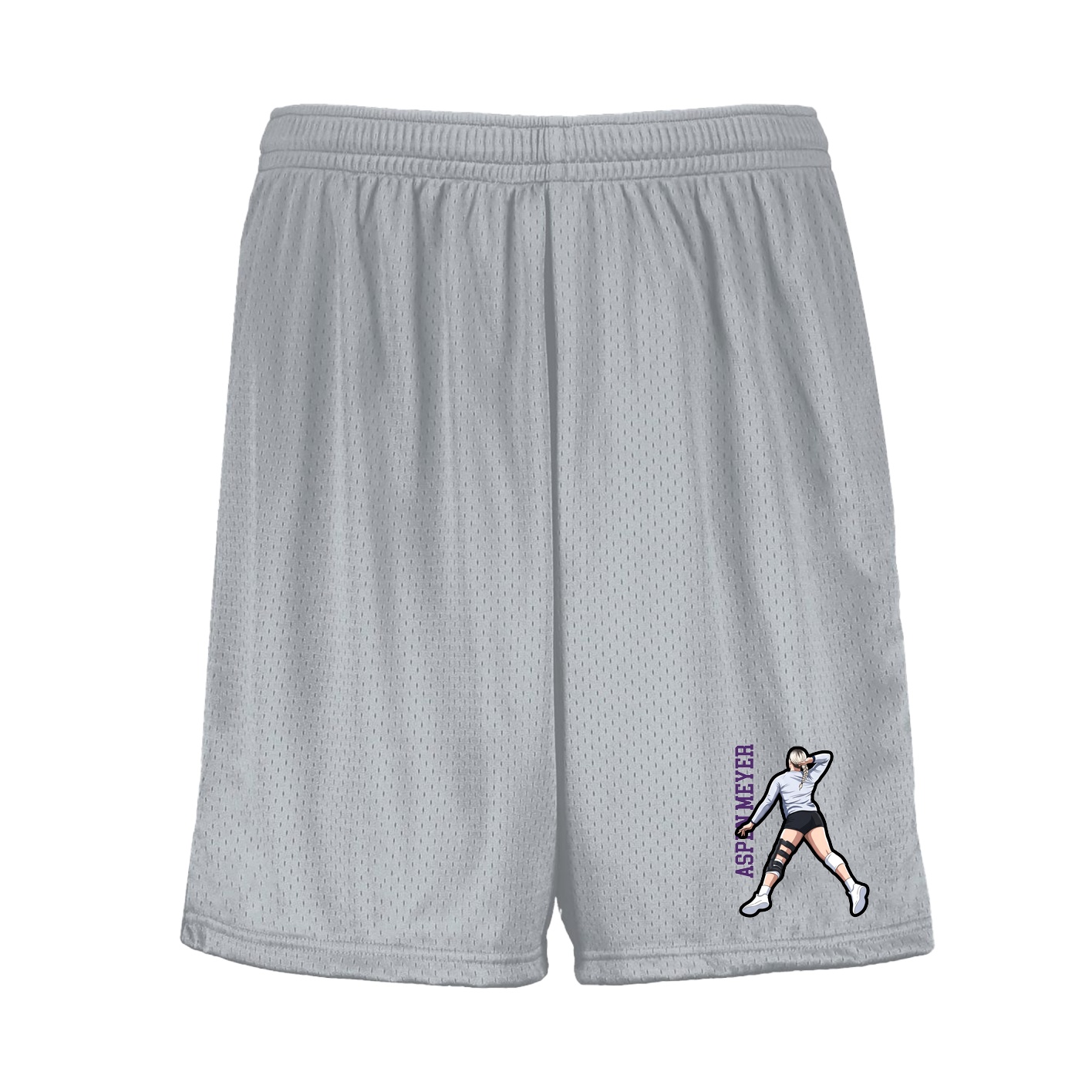 Shorts — Name Vertical in Silver