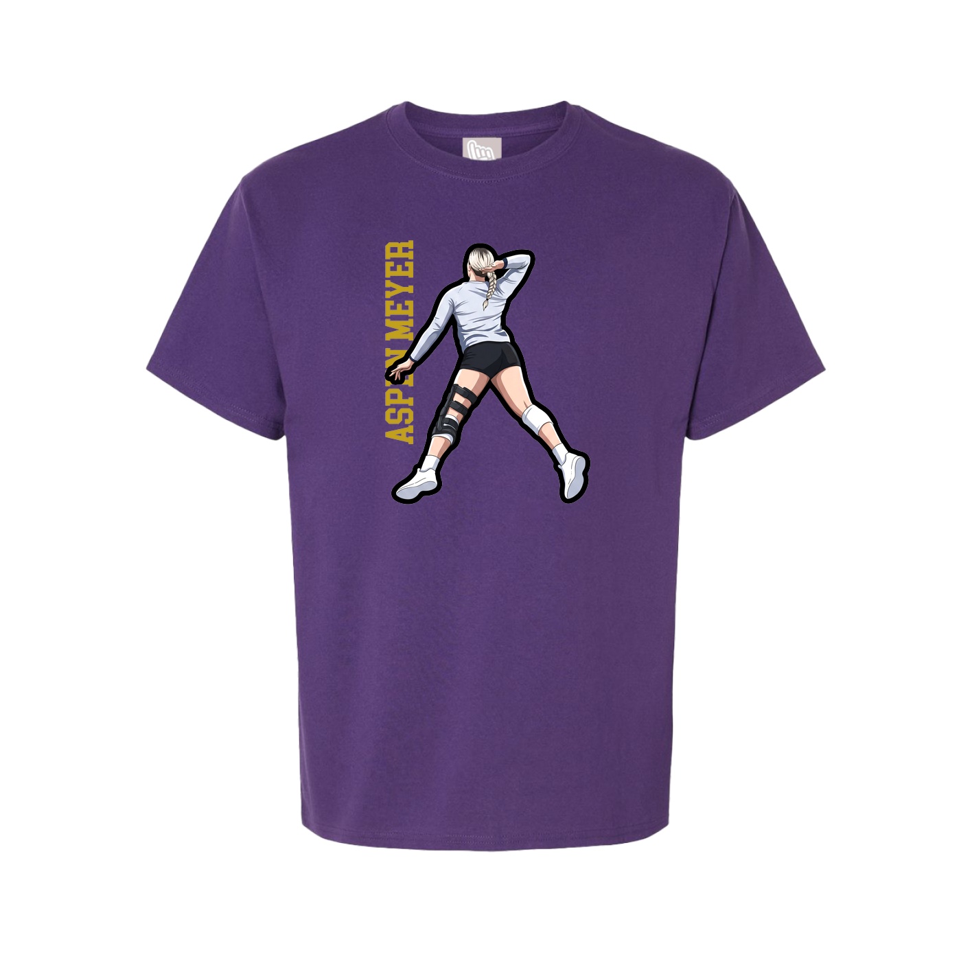 Tee — Name Vertical in Purple