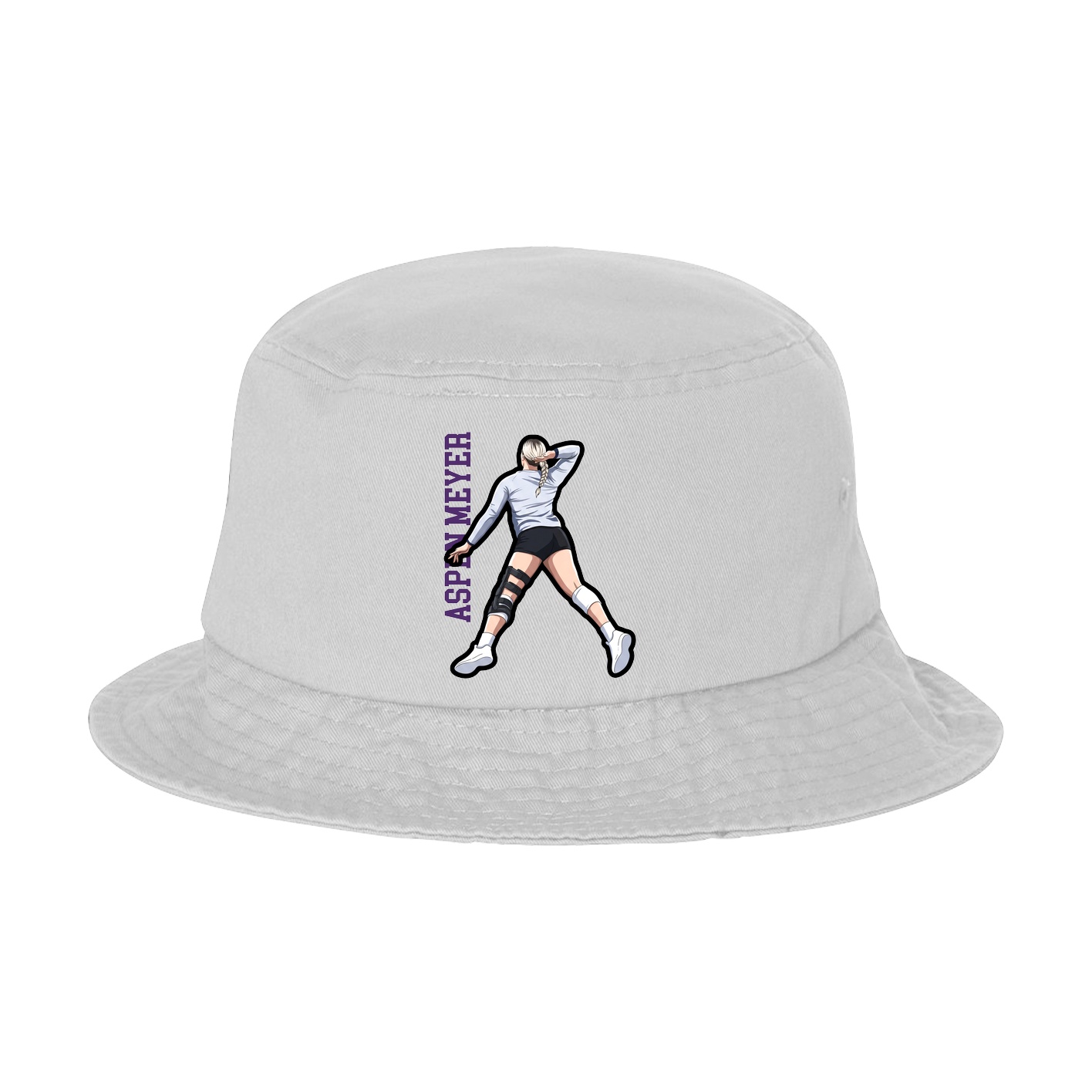 Bucket Cap — Name Vertical in White