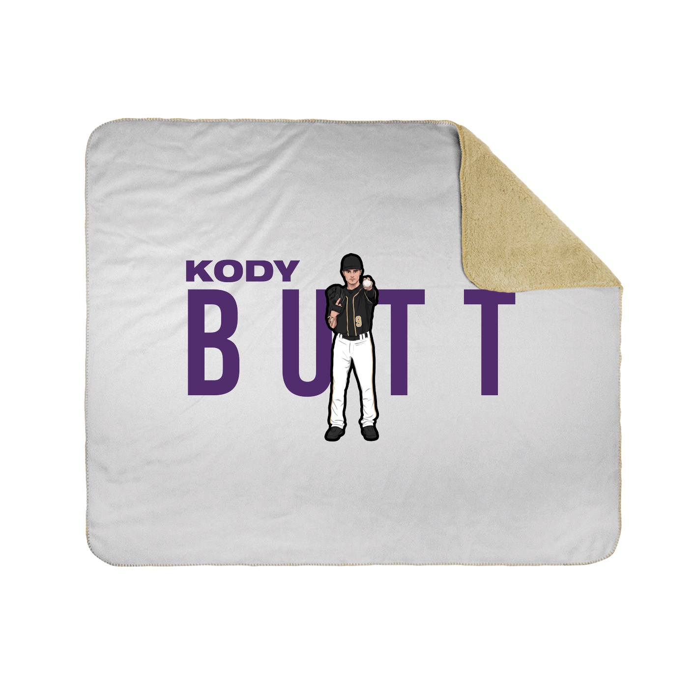 Throw Blanket — Player Name in White