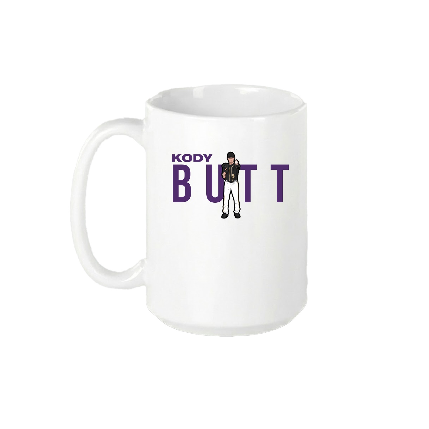 15oz Coffee Mug — Player Name in White