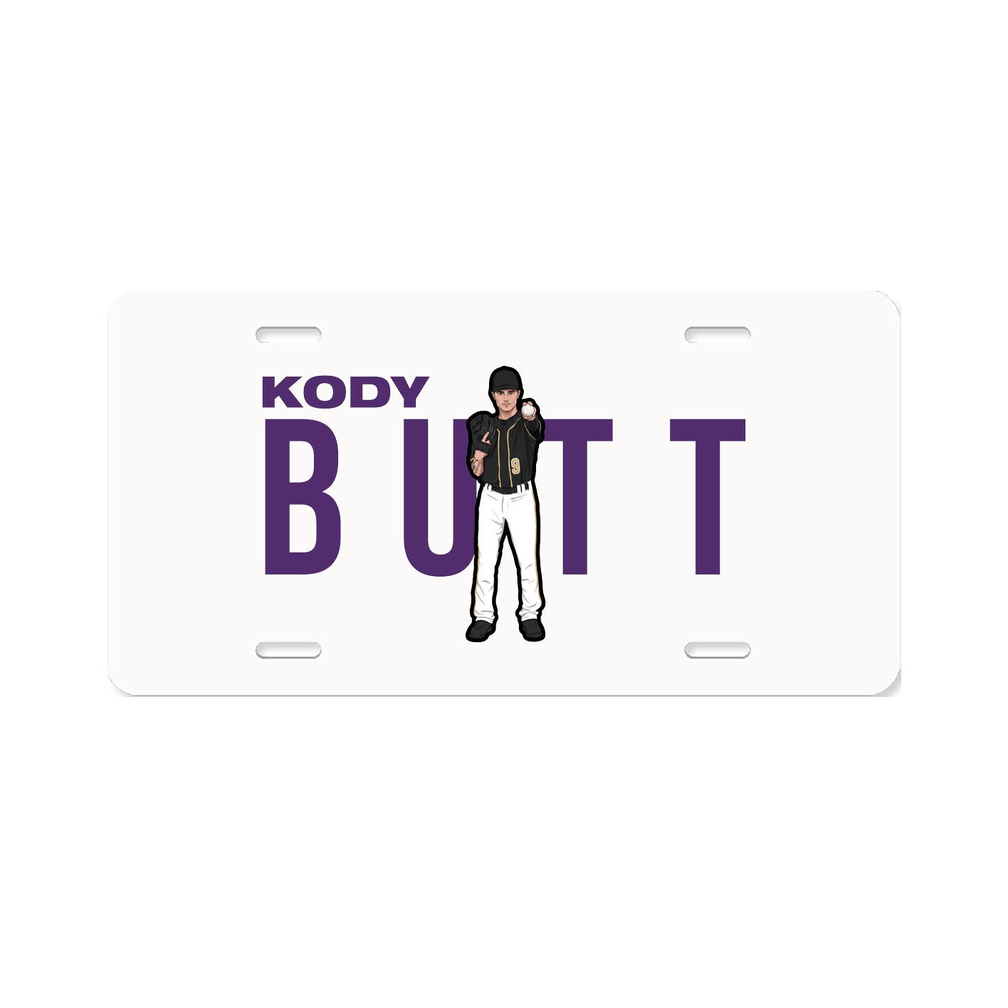 License Plate — Player Name in Classic