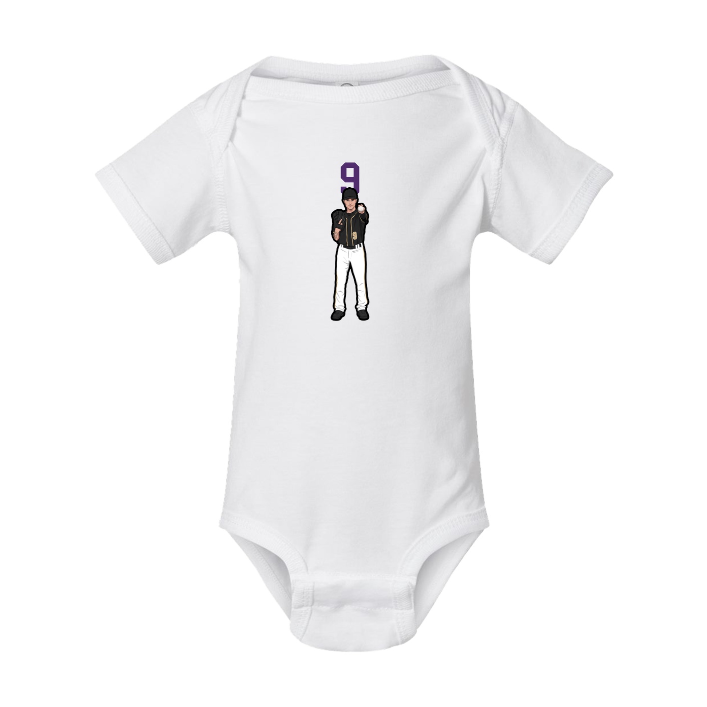 Baby Onesie — Number Top in White