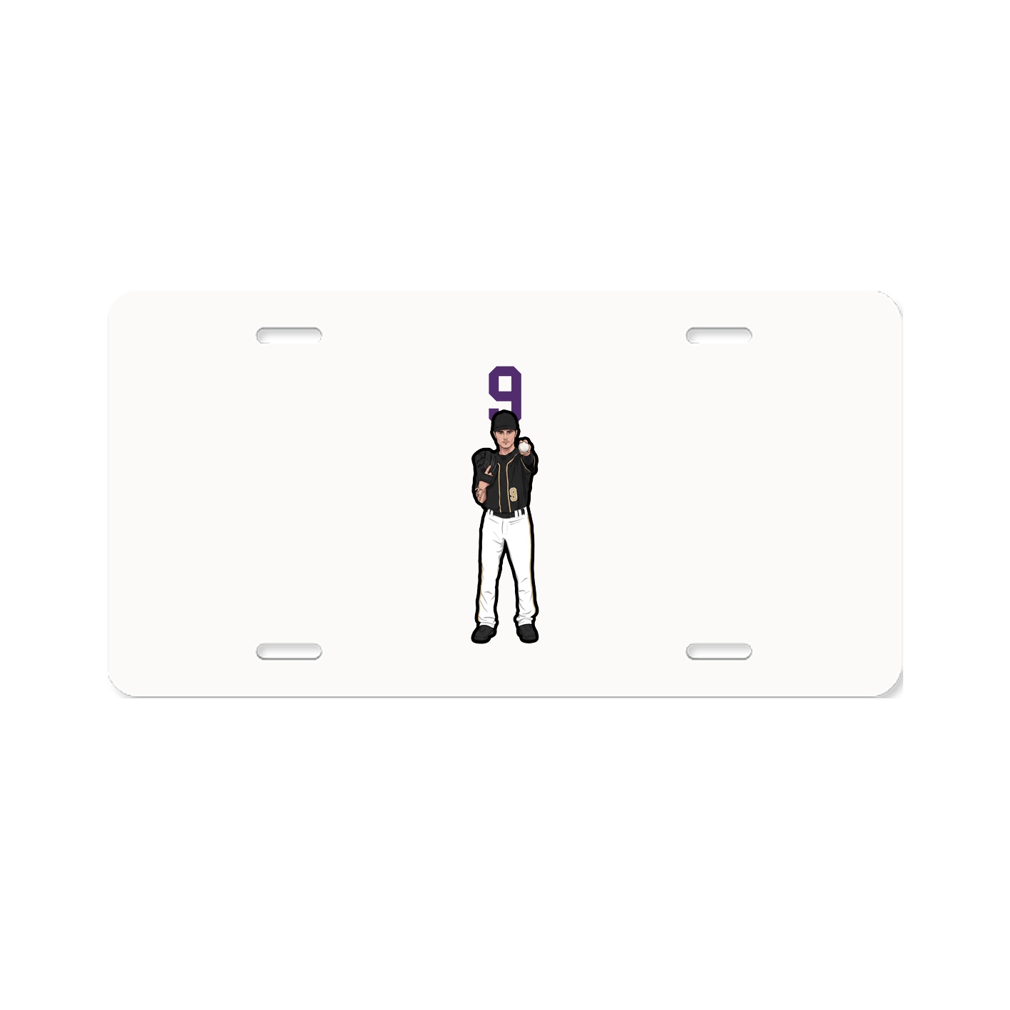 License Plate — Number Top in Classic
