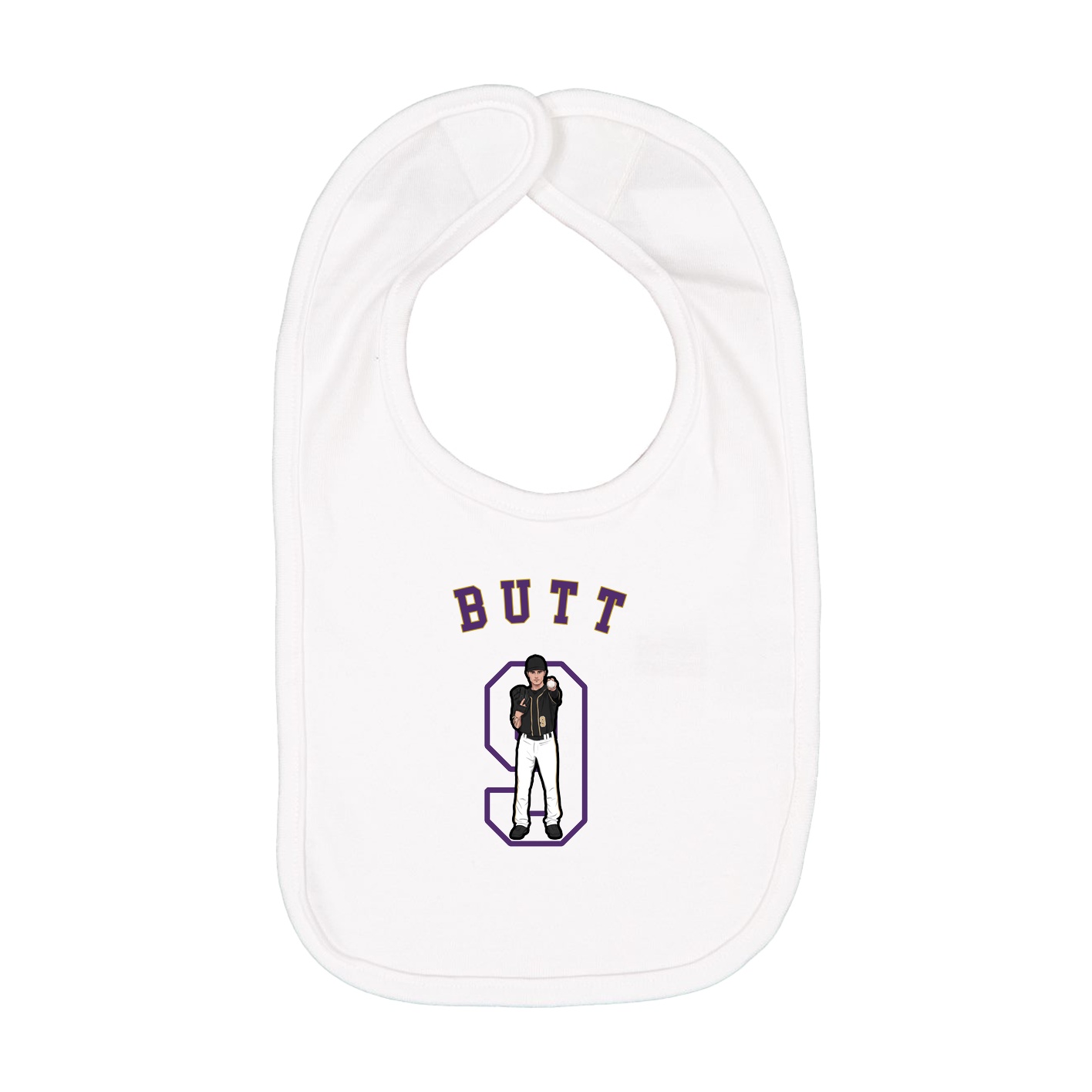 Infant Bib — Shirsey Arch in White