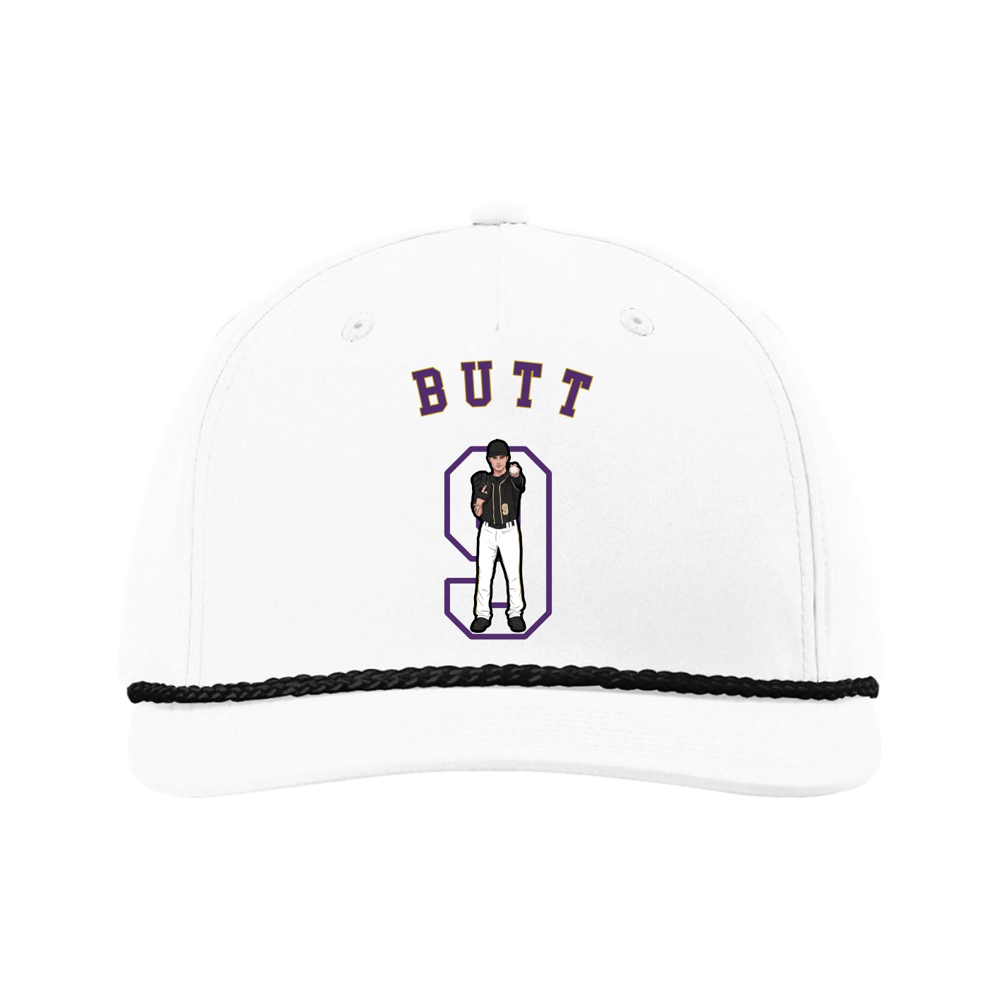 Five-Panel Classic Rope Cap — Shirsey Arch in White