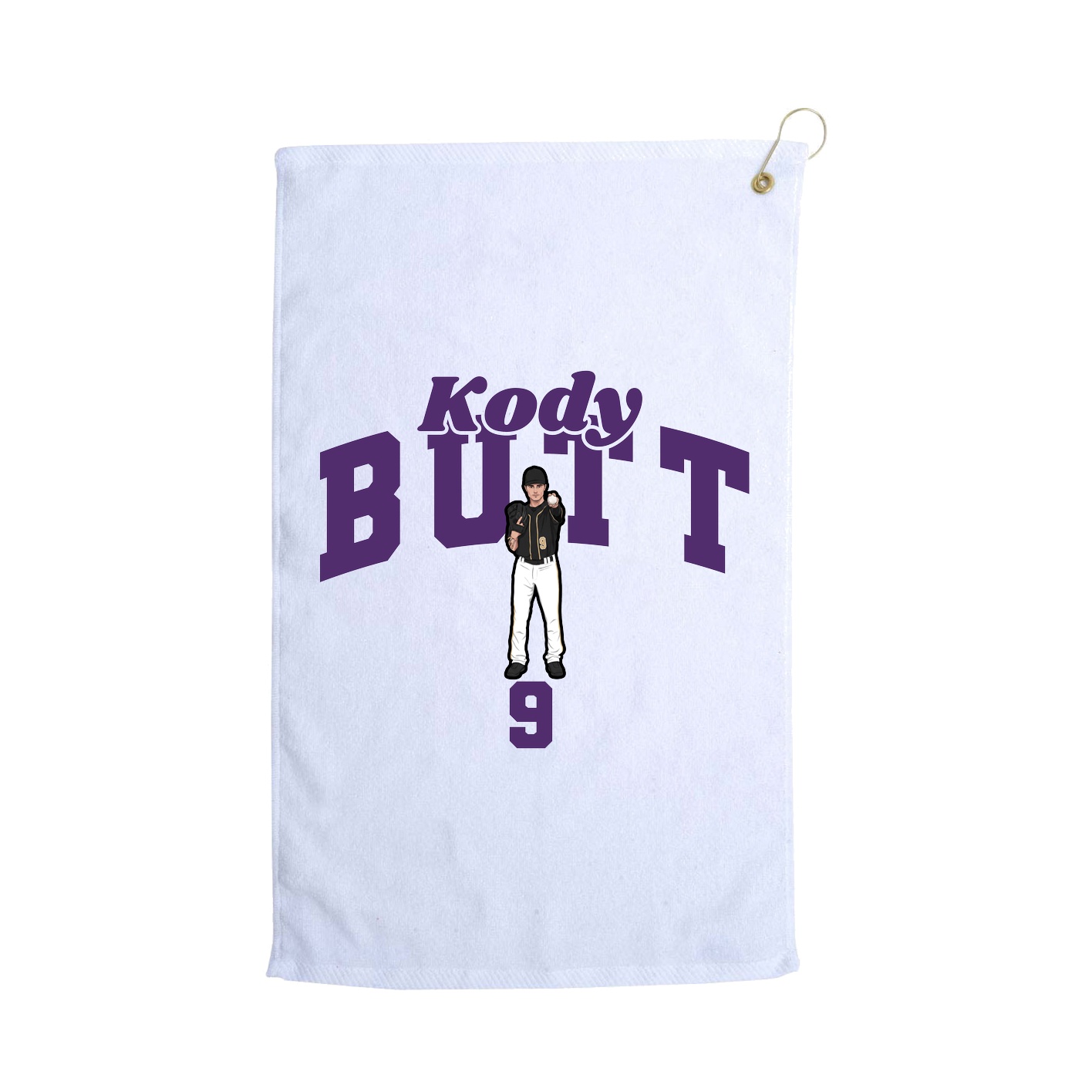 Golf Towel — Signature Arch in White