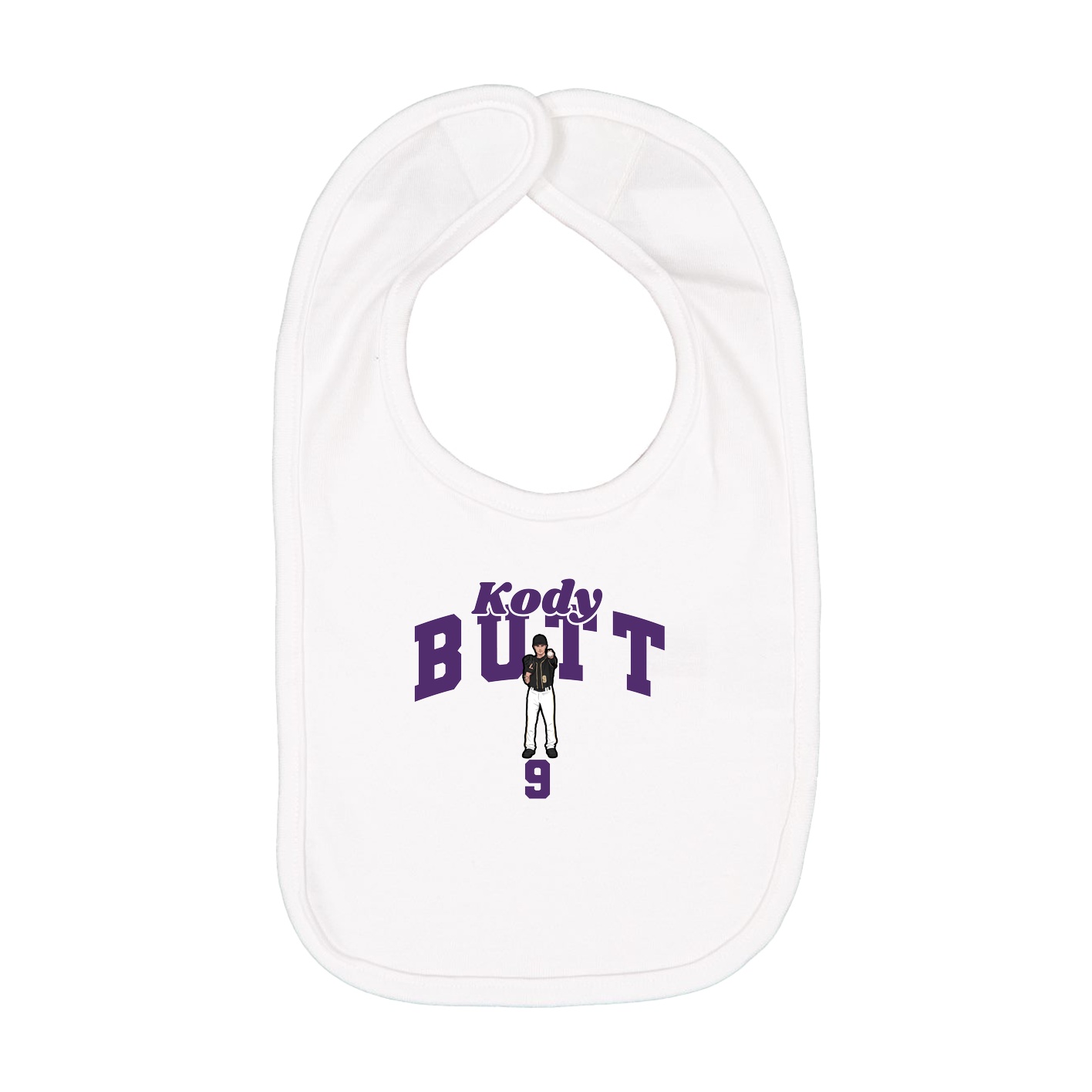 Infant Bib — Signature Arch in White