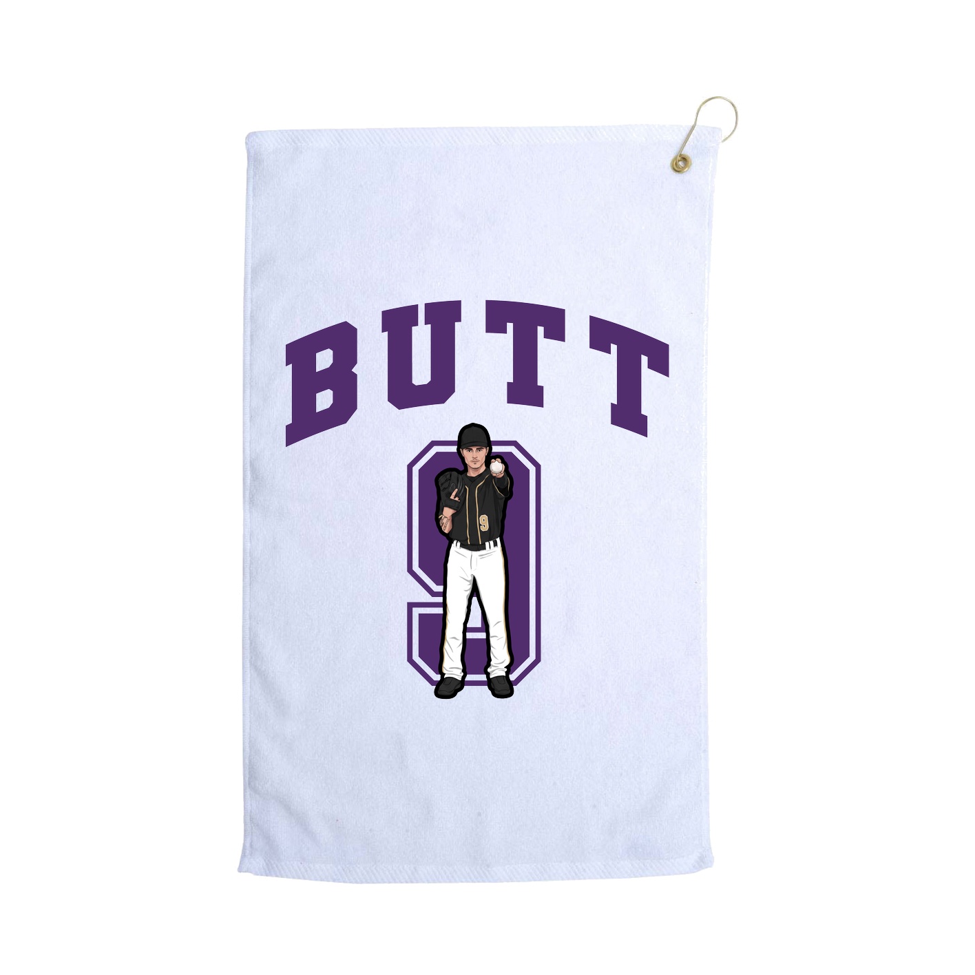 Golf Towel — Number in White