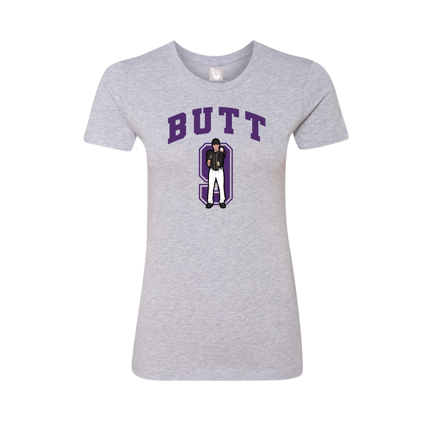 Fitted Women's Tee — Number in Grey