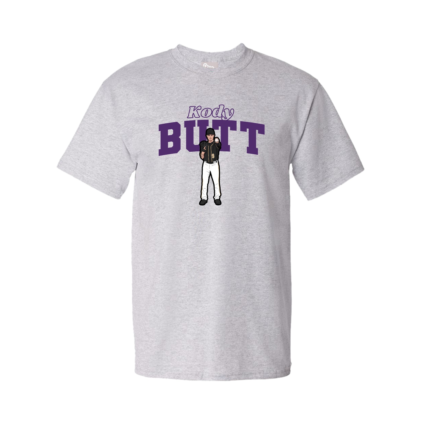 Youth Tee — Name Arch in Grey