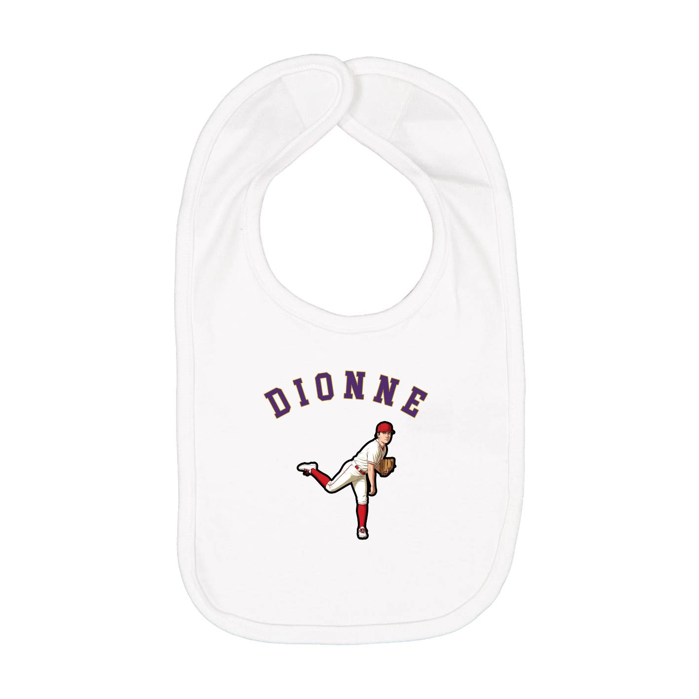 Infant Bib — Shirsey Arch in White